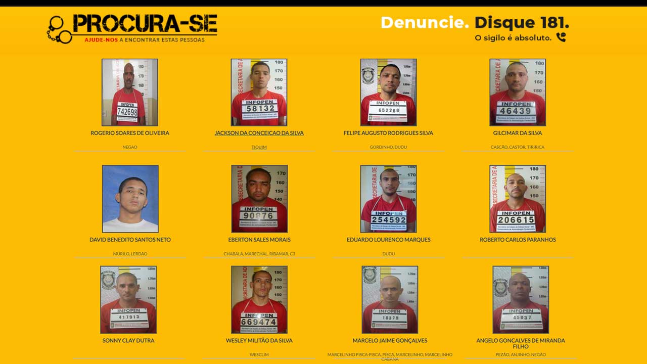 Veja a lista dos 12 criminosos mais procurados de Minas Gerais