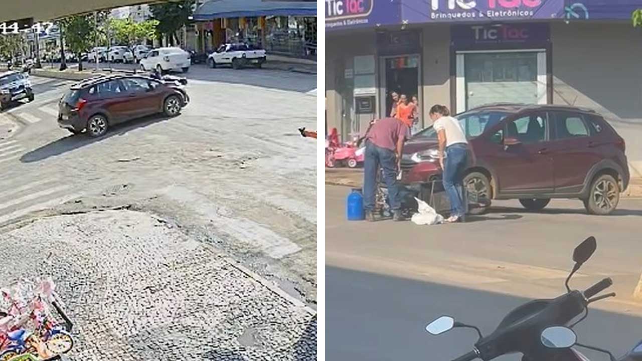 Câmera de segurança registra mais um acidente no cruzamento da Frei Dionísio com a Juca Cordeiro em João Pinheiro