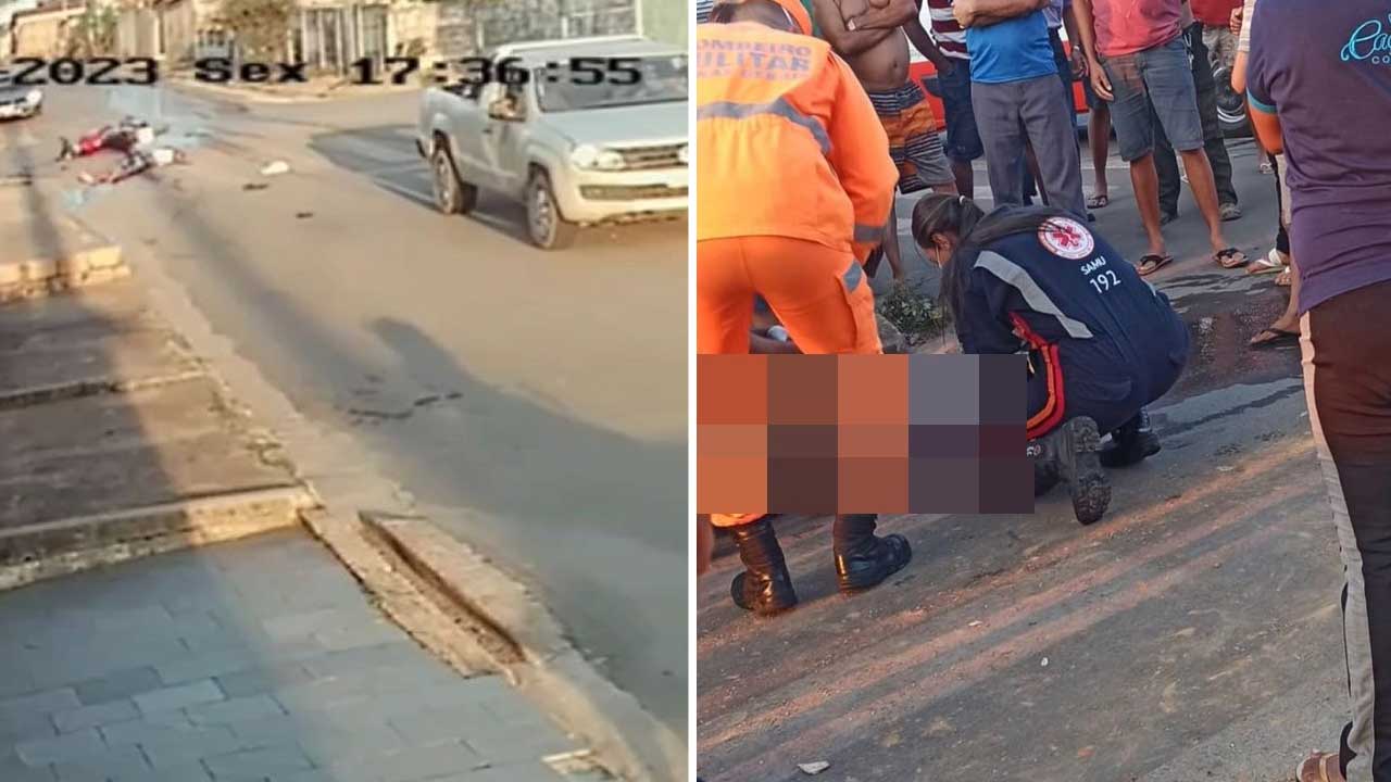 Motociclista que bateu violentamente em caminhonete estava embriagado e acabou preso em João Pinheiro