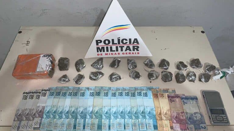 Adolescente é apreendido com muita maconha e dinheiro no Santa Cruz, em João Pinheiro