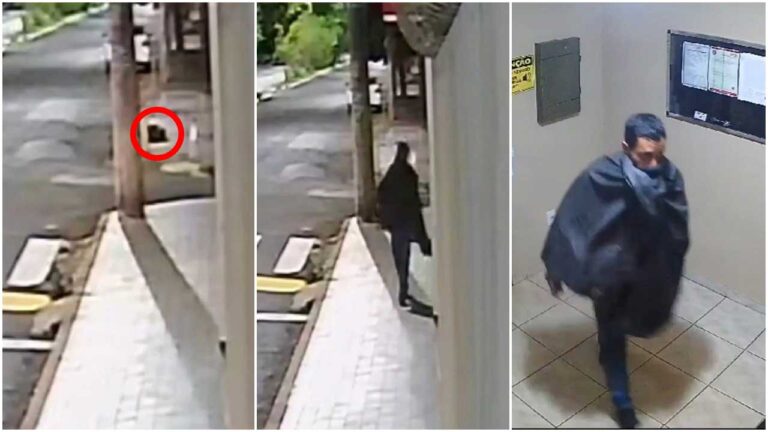 'Fingindo' ser saco de lixo, ladrão espera rua ficar vazia para furtar condomínio em Minas Gerais