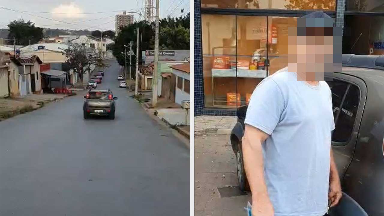 Após acidente, motociclista grava e cobra prejuízos de motorista que teria avançado parada em João Pinheiro