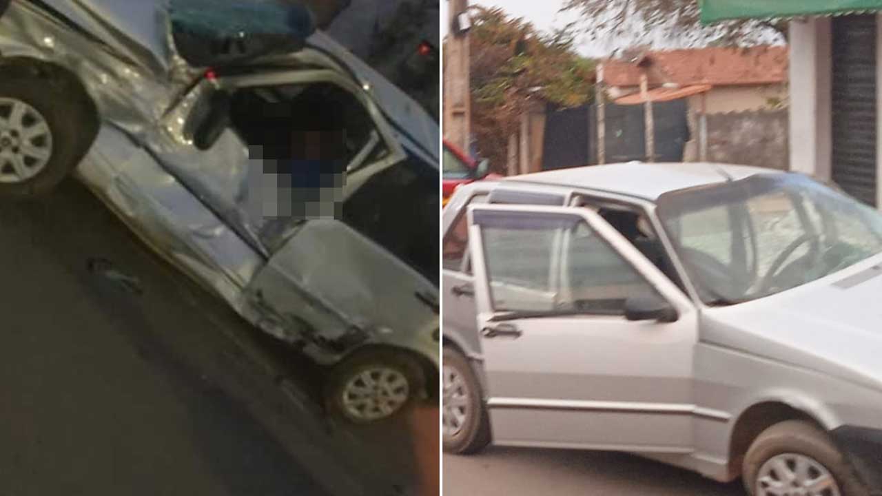 Acidente entre carro e caminhão deixa homem ferido no bairro Papagaio em João Pinheiro