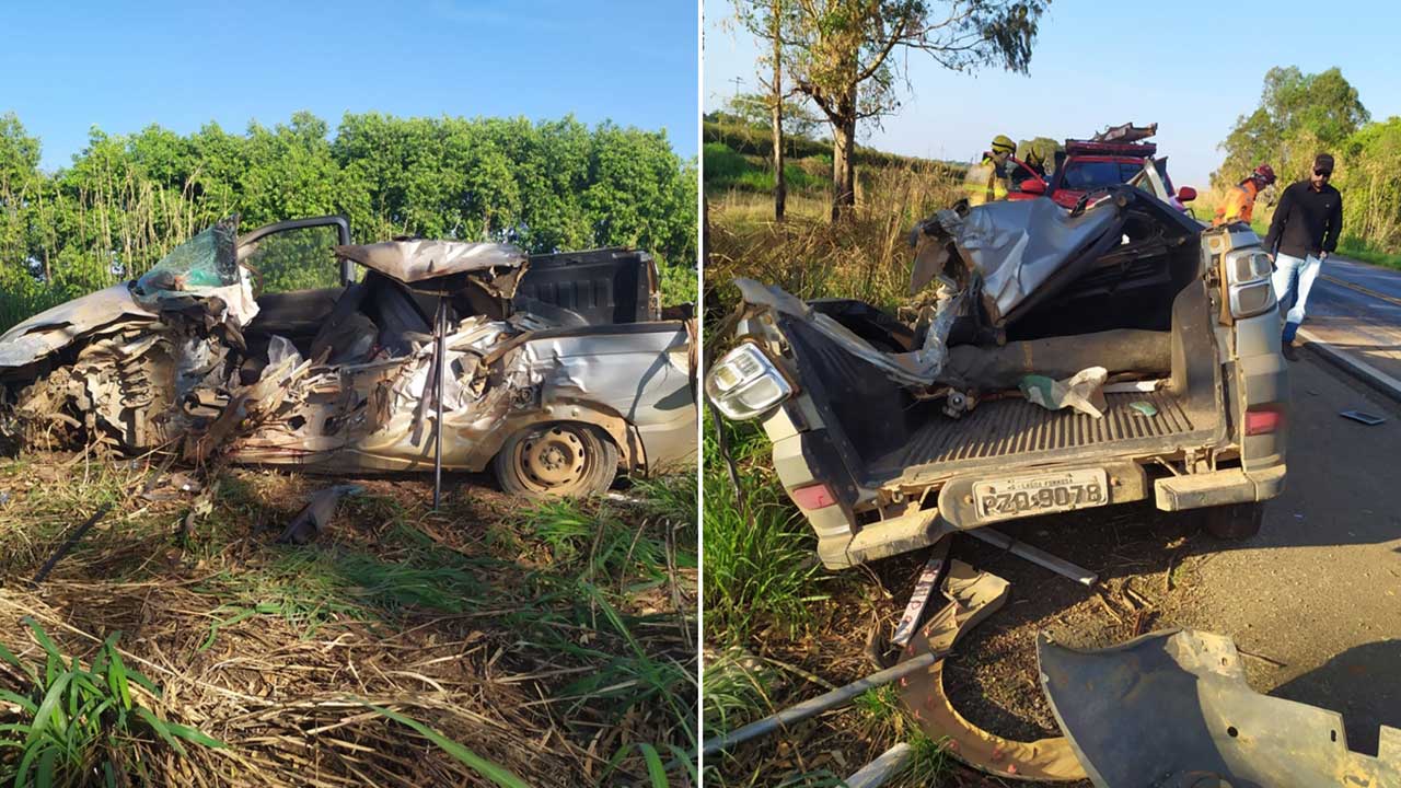 Motorista morre após grave acidente envolvendo carro e caminhão na BR-365 sentido a Varjão de Minas