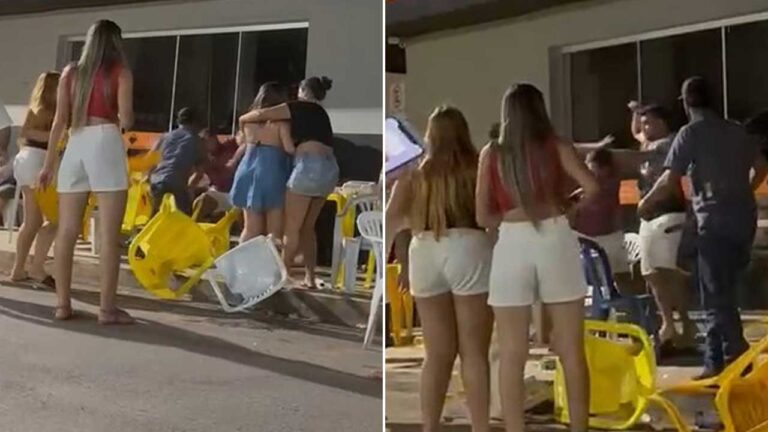 Pancadaria com socos, chutes e garrafadas é registrada em bar no Centro de João Pinheiro
