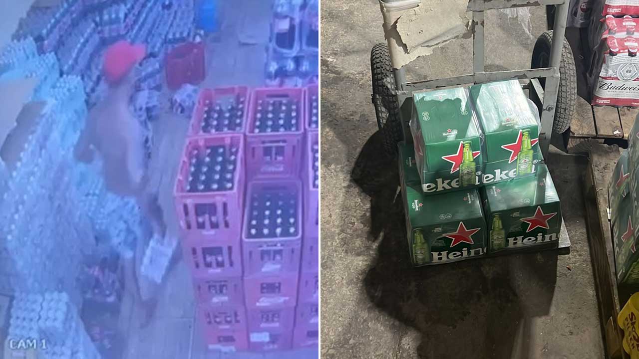 Ladrão furta caixas de Heineken, whisky e refrigerantes e deixa prejuízo de R$20 mil em Luizlândia do Oeste (JK)