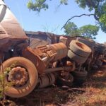 Militares do Corpo de Bombeiros de Paracatu ficam feridos em grave acidente com carreta na MG-188