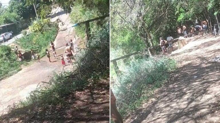 Água corrente e cristalina: moradores utilizam a Bica do Capão da Água Limpa para fugir de calorão em João Pinheiro