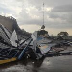 Forte chuva acompanhada de vendaval deixa rastro de destruição em área do Posto Oásis em João Pinheiro