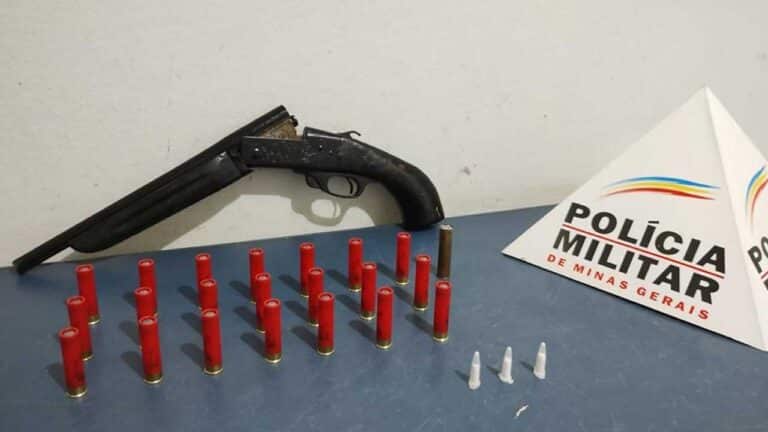Homem de 34 anos é preso com cocaína, arma de fogo e várias munições em Luizlândia do Oeste (JK)