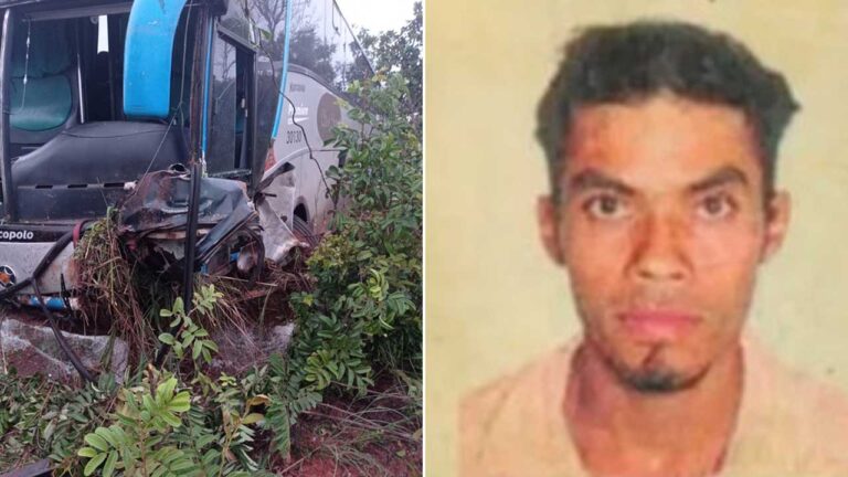 Motorista invade contramão, bate contra ônibus e morre na BR-365, em João Pinheiro