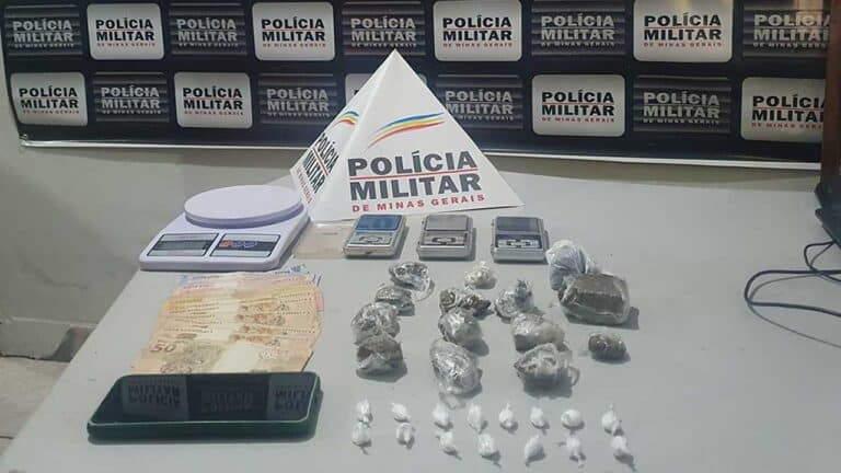 Suspeitos de tráfico são presos pela Polícia com maconha, cocaína e dinheiro em João Pinheiro