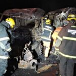 Motoristas ficam presos às ferragens e morrem carbonizados em grave acidente na BR-365 próximo a João Pinheiro