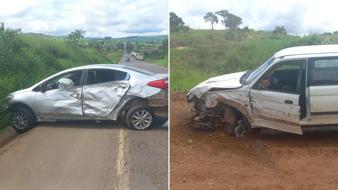 Motorista de João Pinheiro é atingido por caminhonete em acidente na MGC-354, em Presidente Olegário