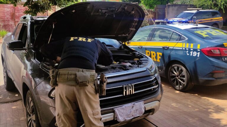 Fiat Toro roubada e com placa adulterada é recuperada pela PRF durante fiscalização em Luizlândia do Oeste (JK)