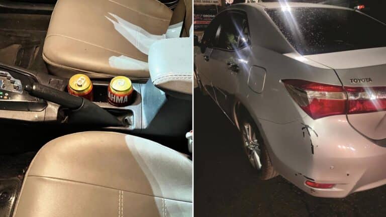 Jovem embriagado pega carro escondido da mãe, faz “cavalo de pau” e acaba preso pela Polícia em João Pinheiro