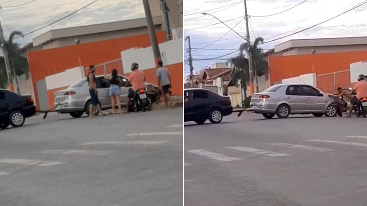 Motorista bate violentamente contra poste na Avenida Juca Cordeiro, no Papagaio em João Pinheiro