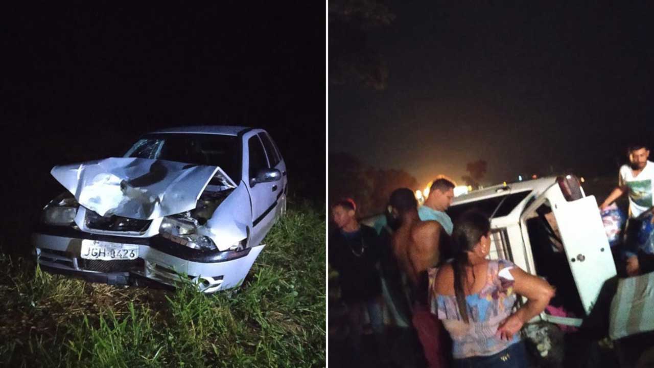 Acidente na BR-040 deixa quatro pessoas feridas próximo ao Posto Rural Minas, em João Pinheiro