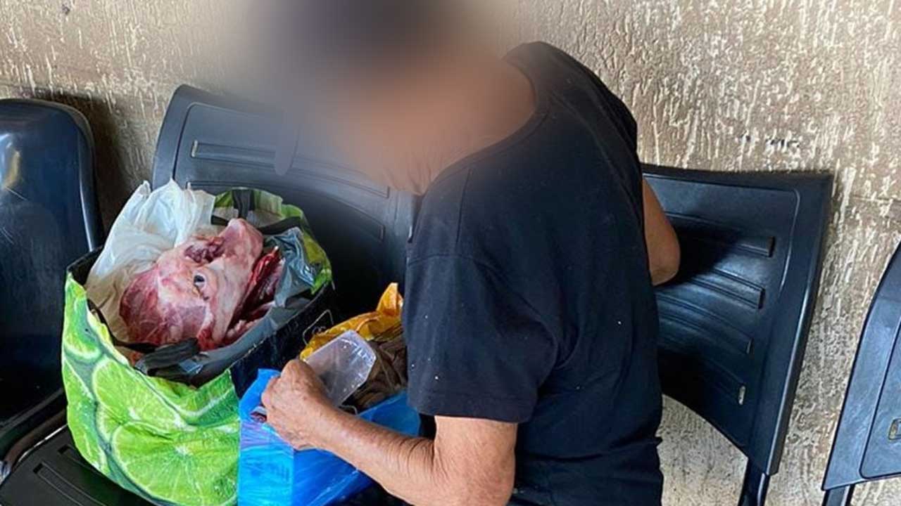 Mulher é flagrada com cabeça de cachorro em sacola na rodoviária de João Pinheiro