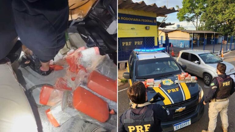 PRF apreende 20 tabletes de maconha escondidos em tanque de veículo na BR-365