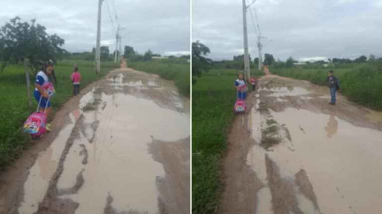 Moradora denuncia descaso em rua alagada e esburacada na Ruralminas