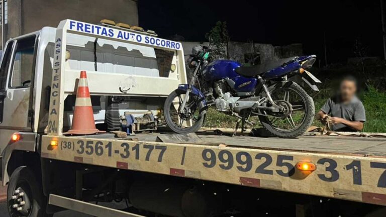 Polícia Militar apreende mais uma motocicleta adulterada durante abordagem no Cais, em João Pinheiro