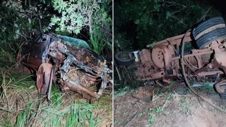 Motorista de 52 anos morre na hora ao bater de frente com caminhão de leite na MGC-251 em Unaí