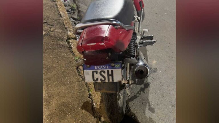 Polícia Militar apreende motocicleta com placa cortada e chassi raspado em João Pinheiro; piloto foi preso