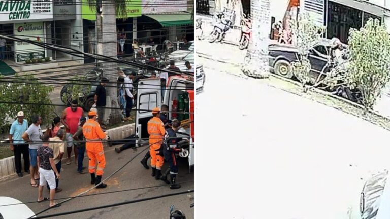 Motociclista bate em traseira de veículo e fica ferido no Centro de João Pinheiro