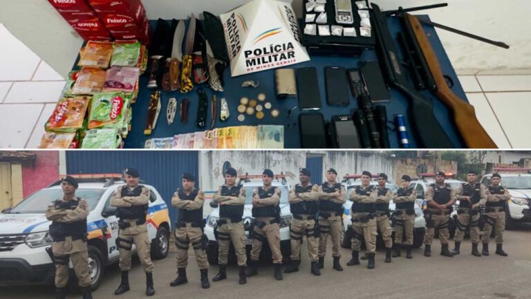 PM faz operação contra crime organizado em JK e prende 2 em flagrante; armas e munições foram apreendidas