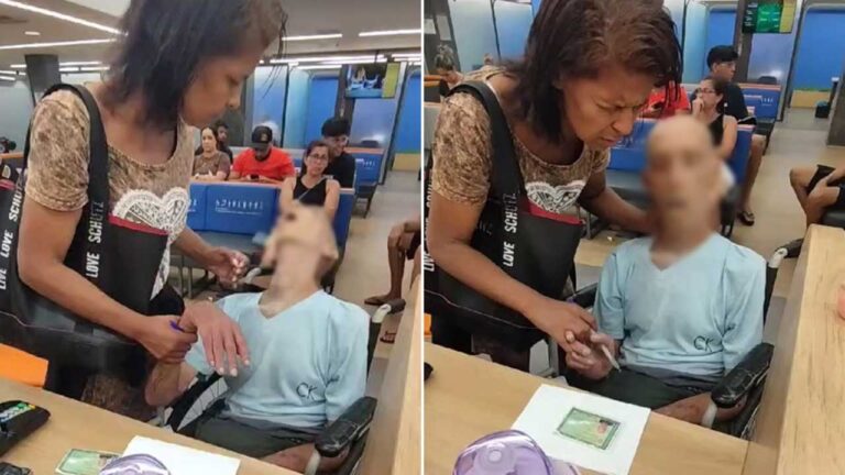 Fraude macabra: mulher leva morto em cadeira de rodas para sacar empréstimo de R$ 17 mil e pede a ele: 'Assina'