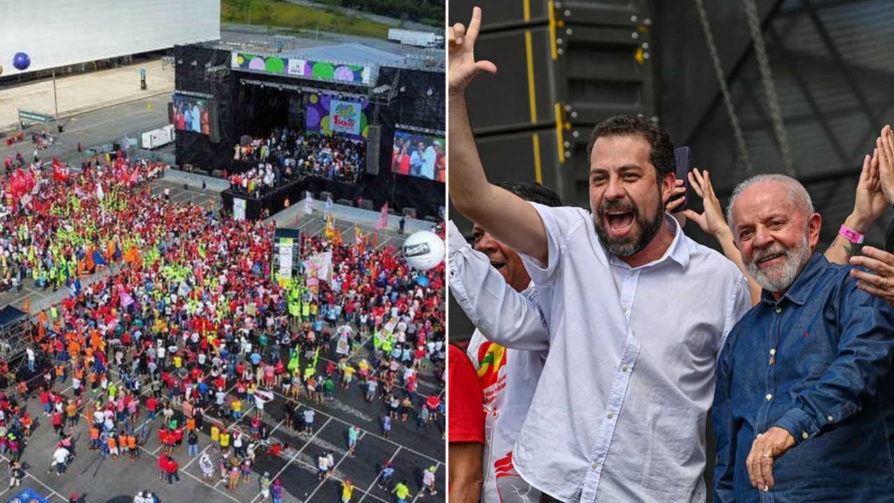 Lula desrespeita lei eleitoral pedindo votos para Boulos em ato esvaziado do Dia do Trabalho