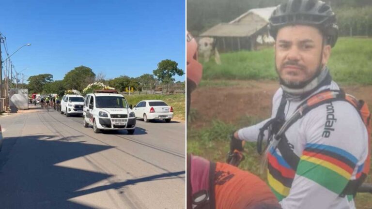 Cortejo com centenas de pessoas marca despedida a pinheirense que morreu em competição de MTB em Patos de Minas