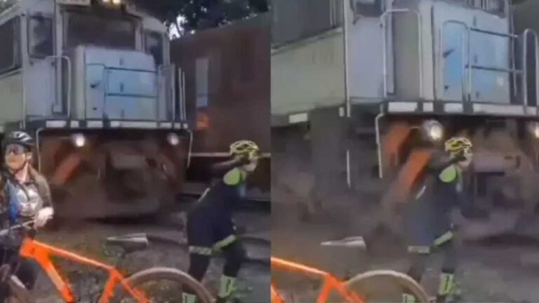 Ciclista é atingida por trem ao tentar tirar ‘selfie radical’ em Minas Gerais