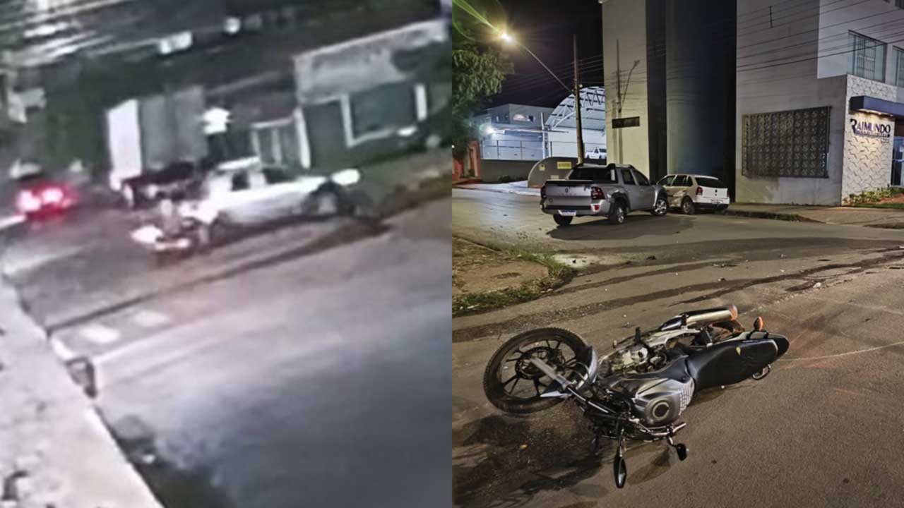 Fuga alucinada de motociclista armado termina em acidente no Centro de João Pinheiro