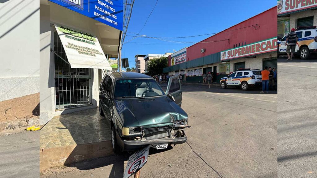 Veja o vídeo: mulher perde controle de veículo e atropela duas pessoas no Bairro Esplanada, em João Pinheiro