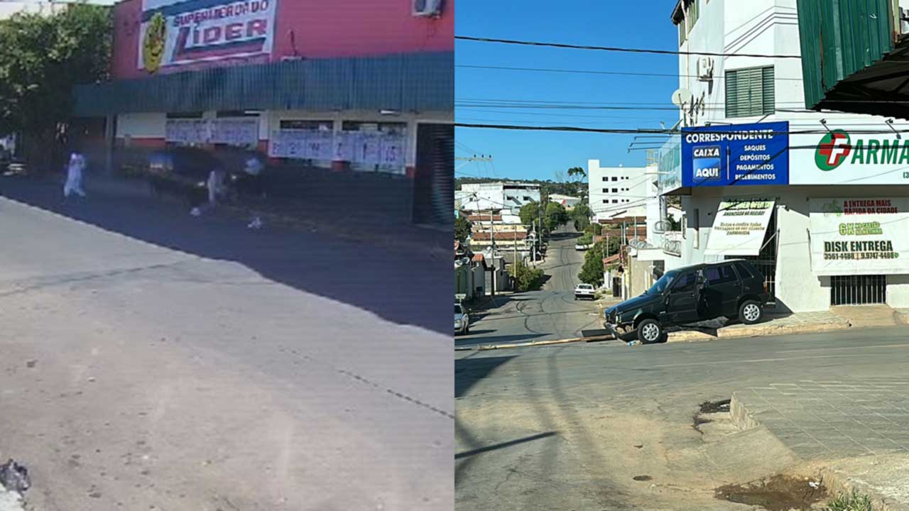 Veja o vídeo: mulher perde controle de veículo e atropela duas pessoas no Bairro Esplanada, em João Pinheiro