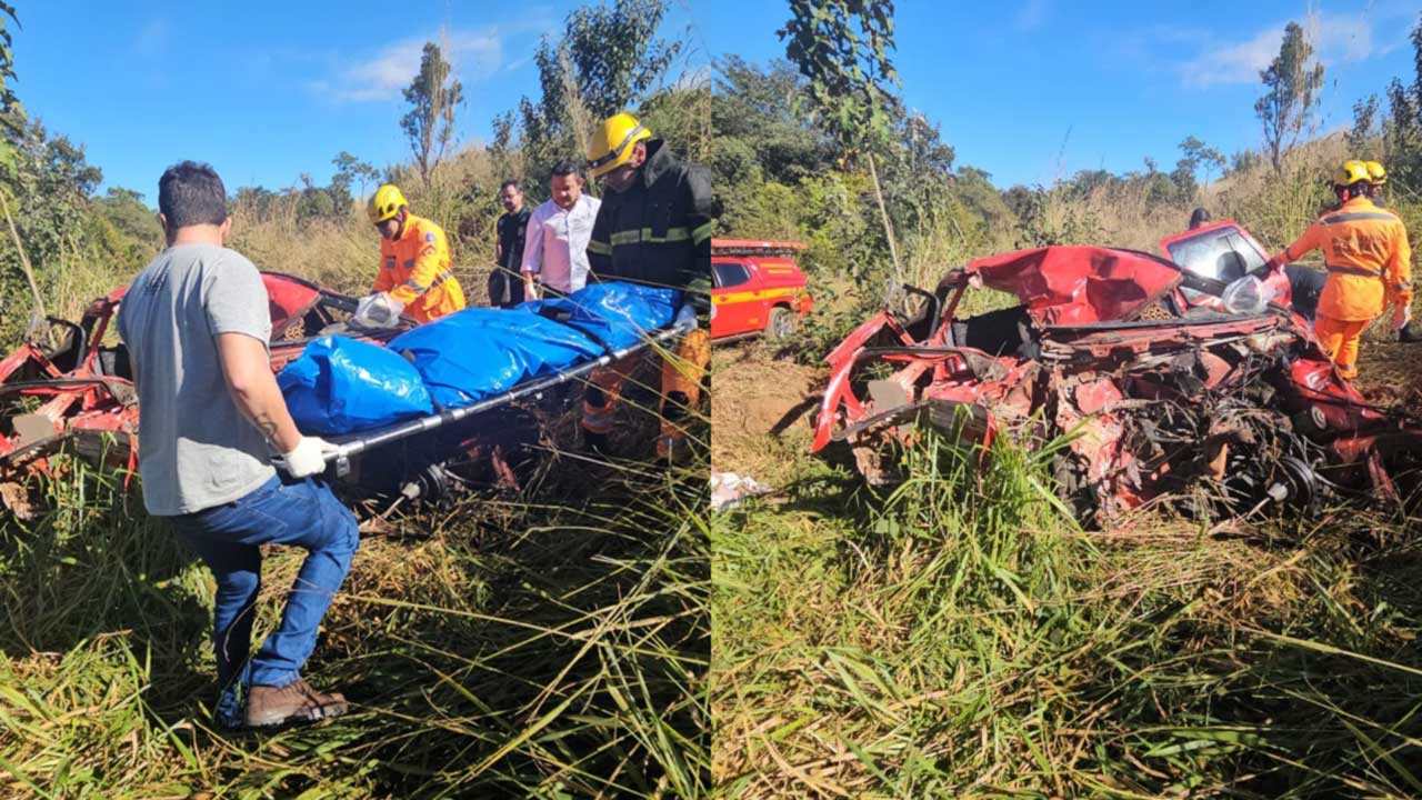 Ultrapassagem mal-sucedida deixa duas pessoas mortas e outras duas feridas na MG-354 em Presidente Olegário