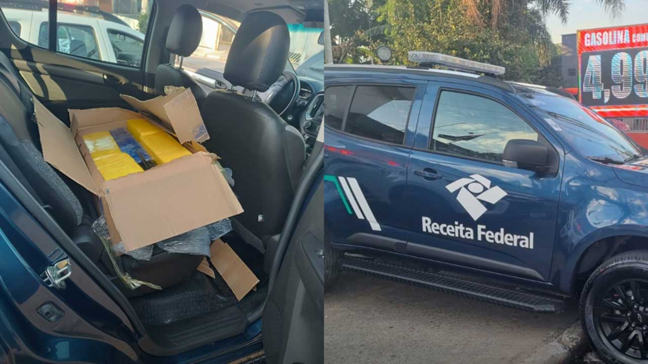 Escândalo: Polícia apreende 30 kg de cocaína em veículo oficial da Receita Federal