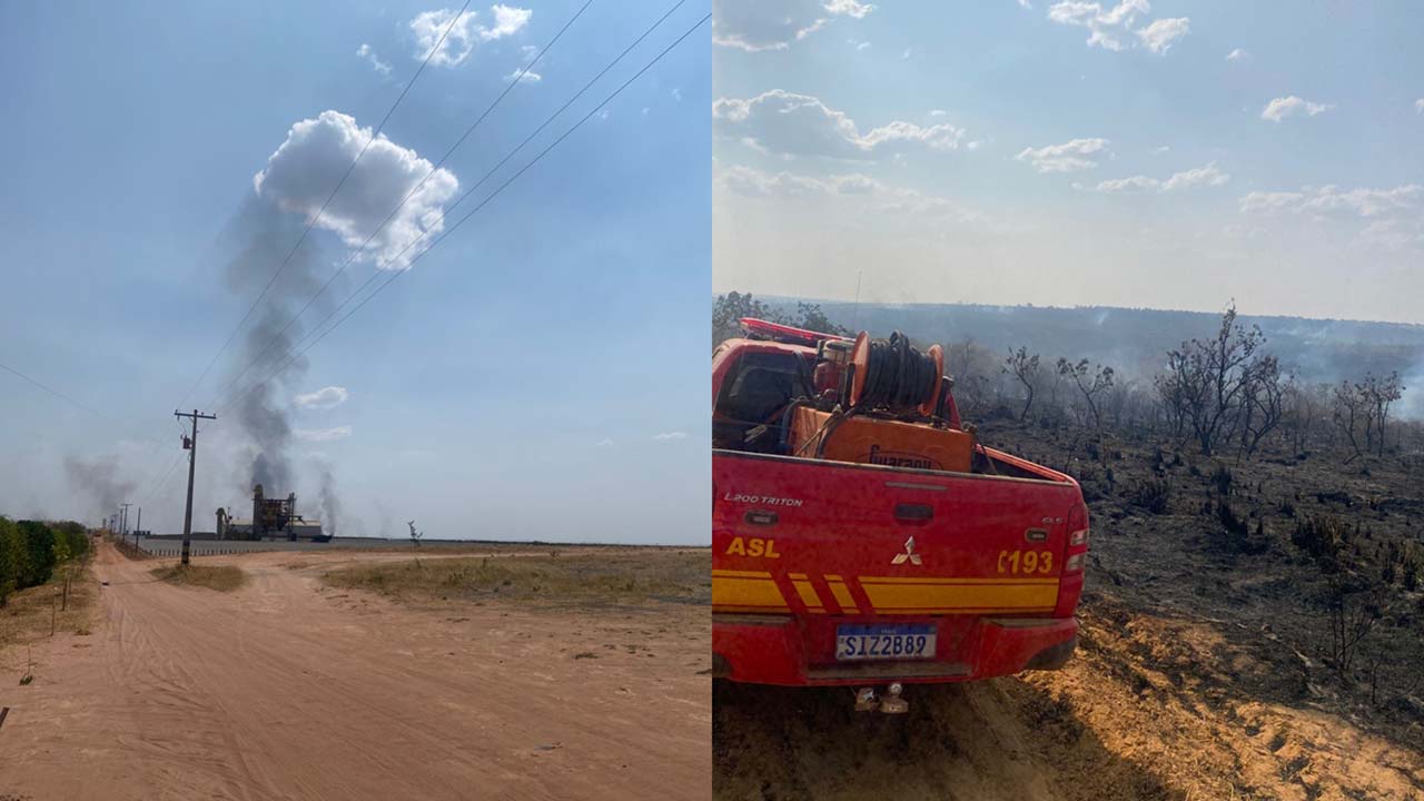 Incêndio de grandes proporções atinge fazendas em Luizlândia do Oeste (JK) e consome 800 hectares