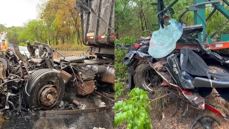 Uma pessoa morre em gravíssimo envolvendo duas carretas BR-040 em Lagoa Grande