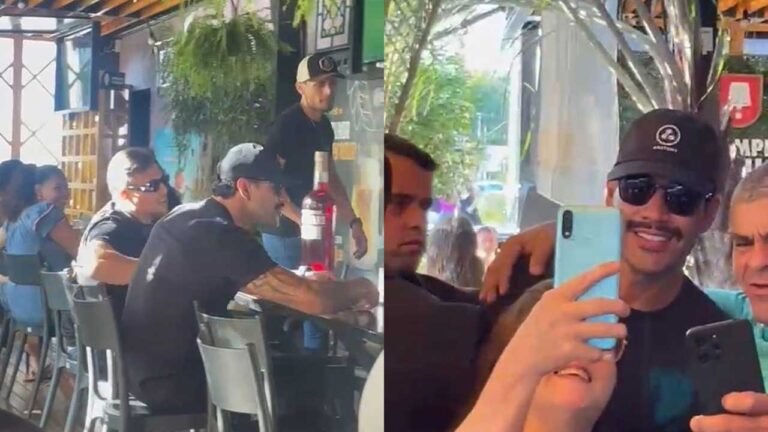 De visual novo, Gusttavo Lima faz aparição surpresa em bar de Patos de Minas; veja