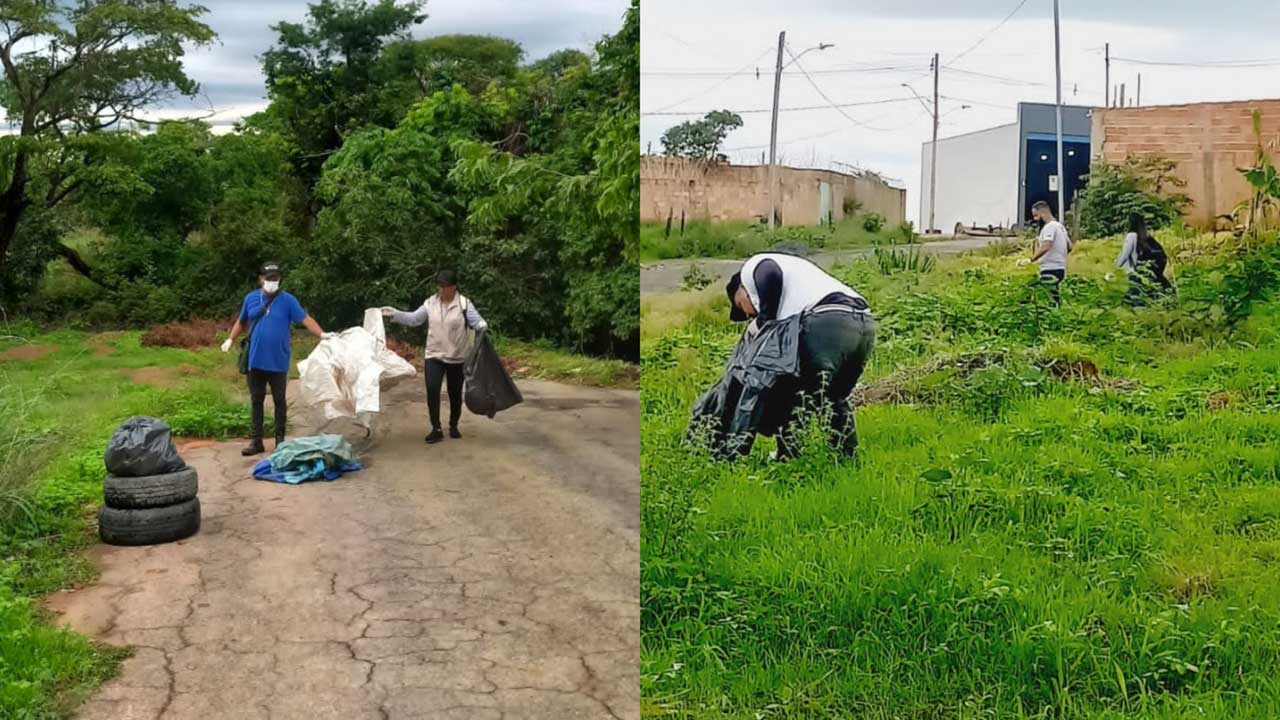 Equipes da SUCAM e Vigilância Ambiental promovem limpeza de lotes no Santa Cruz II, em João Pinheiro