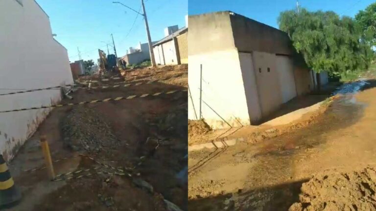 Obra deixa bairro União sem água em João Pinheiro e moradores pedem providências