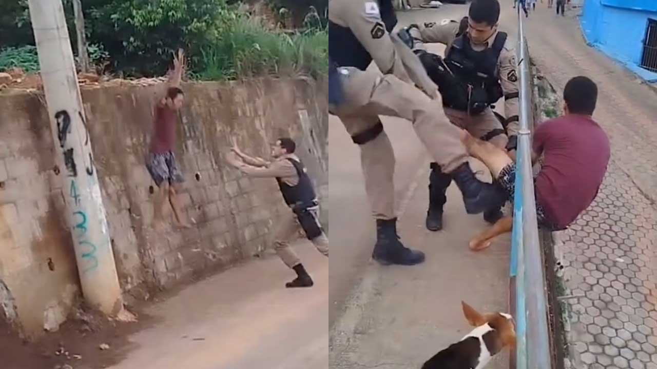 Fuga desesperada de suspeito de diversos roubos é registrada em vídeo e viraliza antes de prisão em Minas Gerais