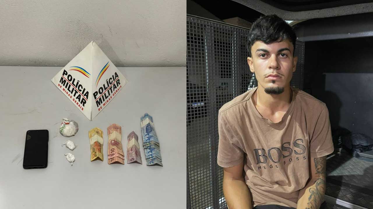 Jovem suspeito de entregar drogas via delivery é preso pela Polícia com quase 100g de cocaína em João Pinheiro