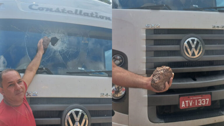 Mais um caminhão é atacado com pedras na BR-040 em João Pinheiro, mesmo após prisão de suspeito