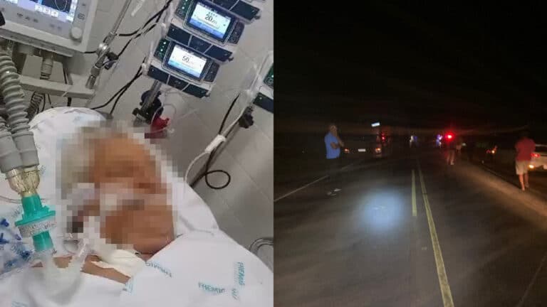 Caminhoneiro fica em estado grave após ser atropelado ao tentar recuperar rodas soltas na BR-365, em João Pinheiro
