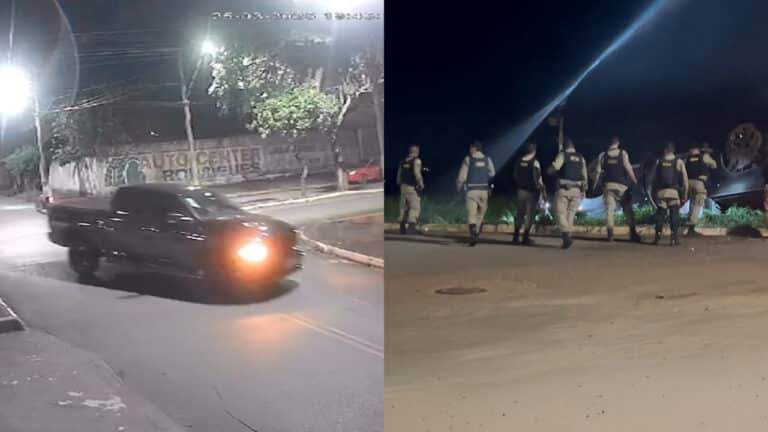 Fuga alucinante de Dodge Ram termina em capotamento e prisão de empresário em Patos de Minas