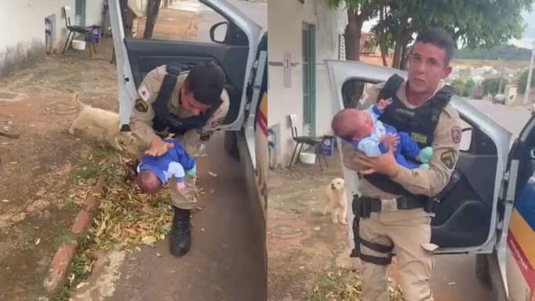 Policiais heróis! Ação da Polícia Militar salva bebê engasgado e evita tragédia em Vazante